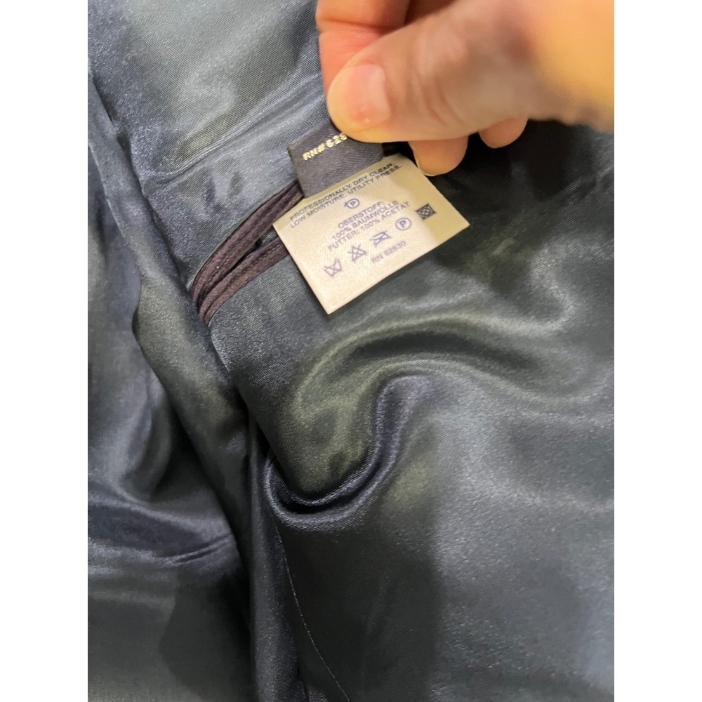 Lands End Mens 43 Reg Corduroy Blazer Navy Blue 2-Button Sport Coat Jacket - Picture 11 of 12